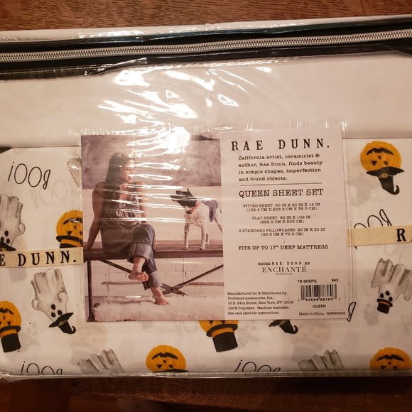 Rae Dunn Halloween Sheets Queen size - Picture 2 of 3